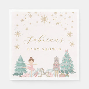Pink Nutcracker Ballet Baby Shower Napkins