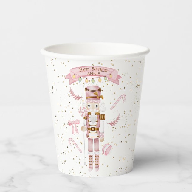 Pink Nutcracker Ballet  Paper Cups (Front)
