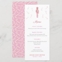 Pink Nutcracker Candy Canes Christmas Baby Shower
