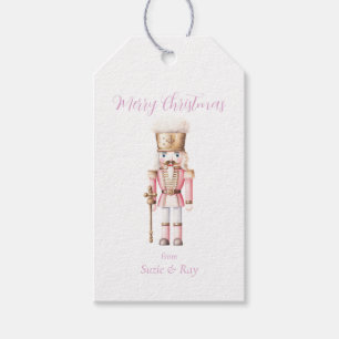 Pink Nutcracker Christmas Gift Tags