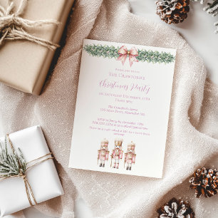 Pink Nutcracker Christmas Invitation