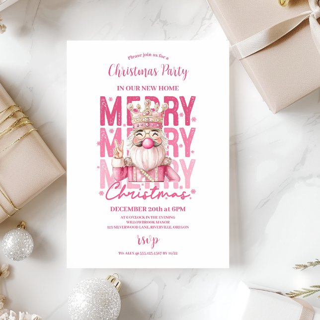 Pink Nutcracker Christmas Party Invitation (Creator Uploaded)