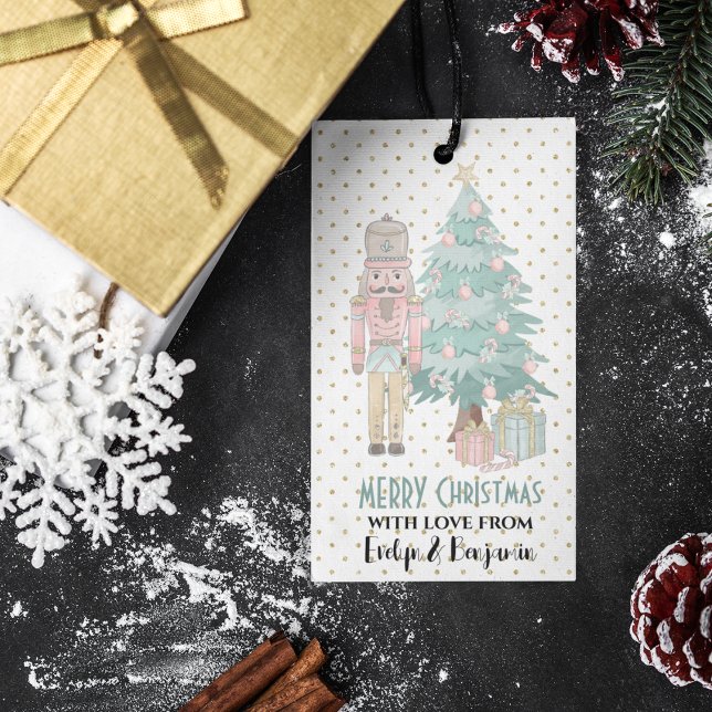 Pink Nutcracker Christmas Personalized Gift Tags (Creator Uploaded)