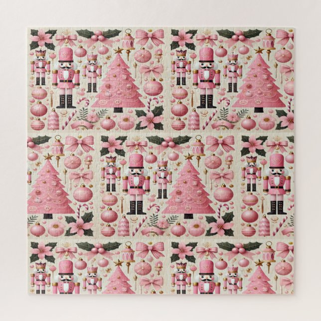 Pink Nutcracker Christmas Tree  Jigsaw Puzzle (Vertical)