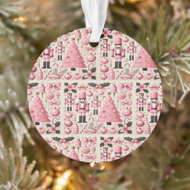 Pink Nutcracker Christmas Tree  Ornament (Tree)