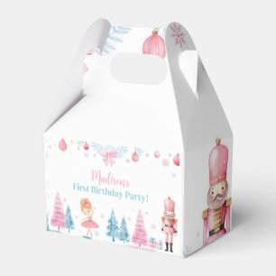 Pink Nutcracker Fairy Birthday Party Favour Box