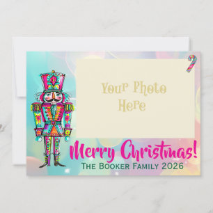 Pink Nutcracker Gay Christmas Holiday Card