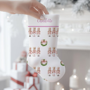 Pink Nutcracker Nostalgic  Small Christmas Stocking
