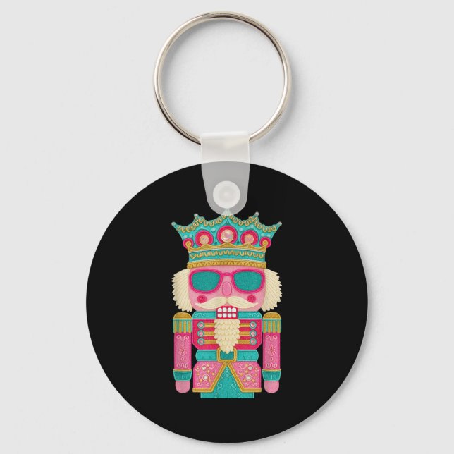 Pink Nutcracker Squad Pink Christmas Ballet Xmas W Keychain (Front)