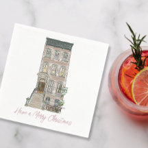 Pink NYC Christmas Party Decor 