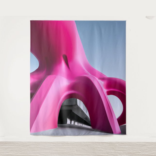 Pink Octo-Architecture Tapestry (Front)