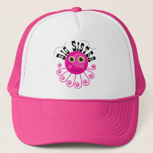 Pink Octopus Big Sister T-shirts and Gifts Trucker Hat