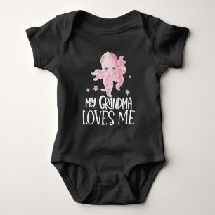 Pink Octopus Gift for Grandchild Baby Bodysuit