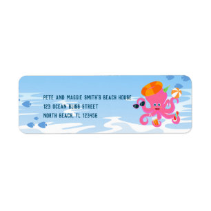 Pink octopus summer baby girl Birthday Party