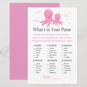 Pink Octopus What's in your purse game