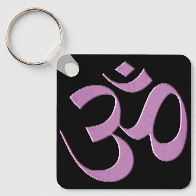 Pink Om  Keychain (Front)