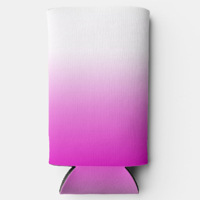 Pink Ombr Gradient Background Design-60416 Seltzer Can Cooler (Front)
