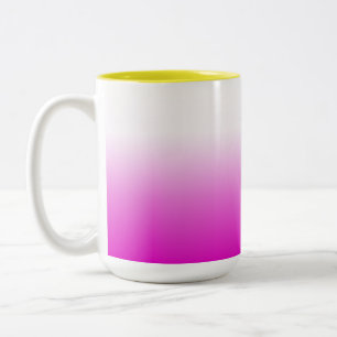 Pink Ombr Gradient Background Design-60416 Two-Tone Coffee Mug