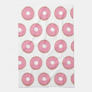 Pink Ombre Doughnuts Doughnut Sprinkles Bakery Kitchen Towel