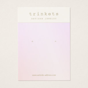 Pink Ombre Earring Jewelry Display Card