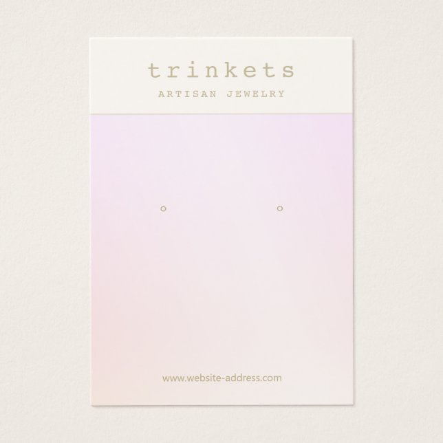 Pink Ombre  Earring Jewelry Display Card (Front)