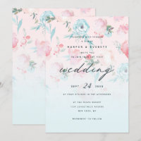 Pink Ombre French Garden Shabby Floral Wedding