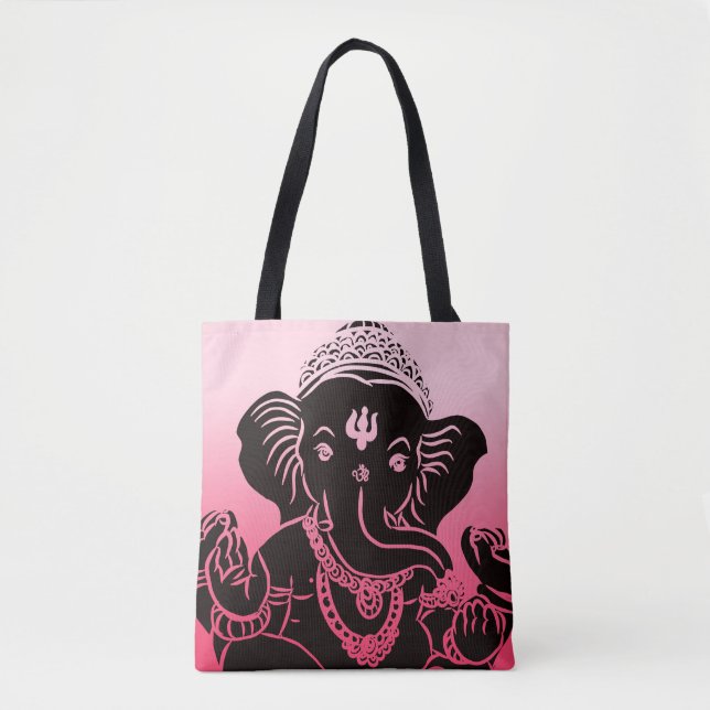 Pink Ombre Ganesh Bag / Tote (Front)
