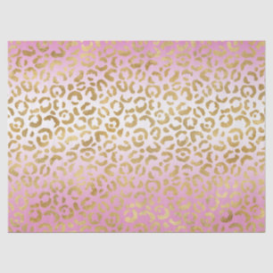 Pink Ombre Gold Leopard Print      Tissue Paper