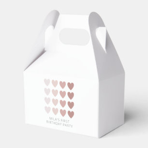 Pink Ombre Hearts Favor Box