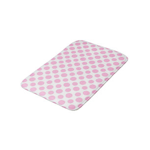 Pink Ombre Polka Dots Bath Mat