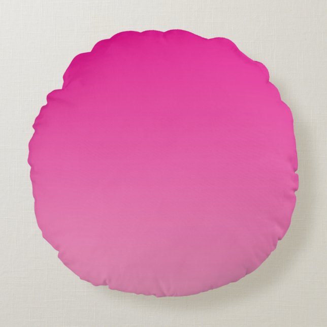 Pink Ombre Round Pillow (Front)