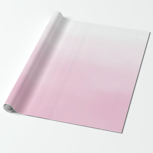 Pink Ombre Wrapping Paper (Unrolled)
