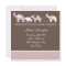 Pink on Brown Elephant Baby Shower Invitations