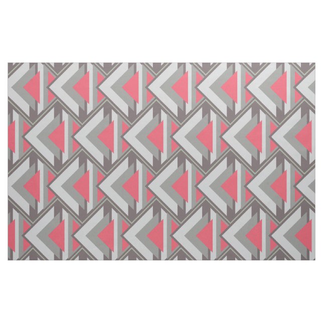 Pink on grey fabric (Fat Quarter)