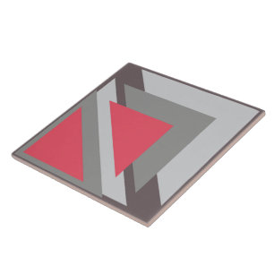 Pink on grey tile