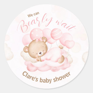 Pink On Peut Attendre Rapidement Stickers Baby sho