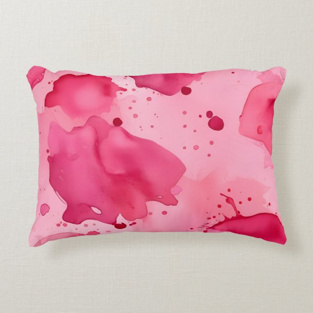 Pink on Pink Abstract  Accent Pillow (Front)