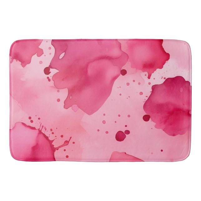 Pink on Pink Abstract Bath Mat (Front)