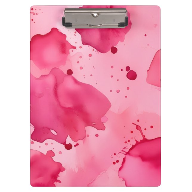 Pink on Pink Abstract  Clipboard (Front)