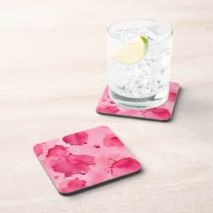 Pink on Pink Abstract Coaster