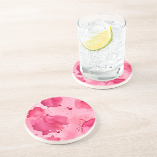 Pink on Pink Abstract Coaster