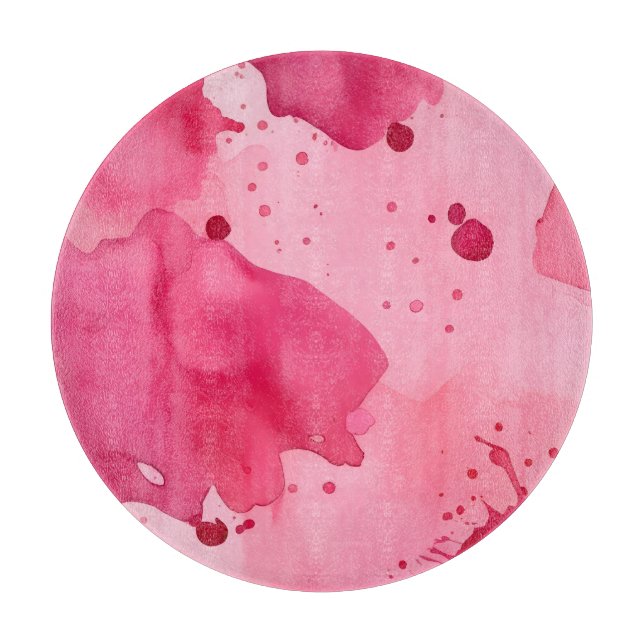 Pink on Pink Abstract Cutting Board (Front)