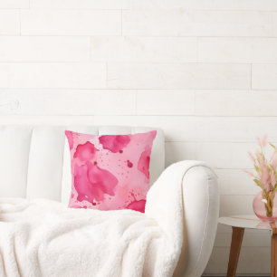 Pink on Pink Abstract Throw Pillow