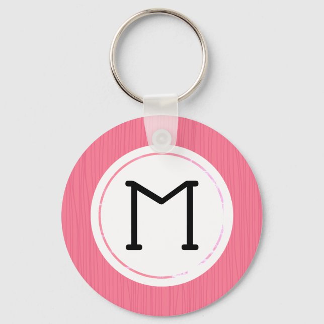 Pink on Pink Lines Keychain (Front)