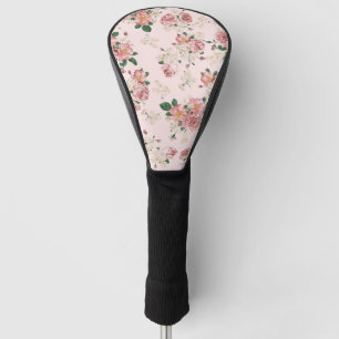 Pink on Pink Vintage Floral  Golf Head Cover