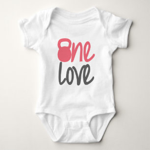 Pink "One Love" Baby Bodysuit