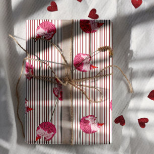 Pink One Silly Cat 1st Birthday  Wrapping Paper Sheet