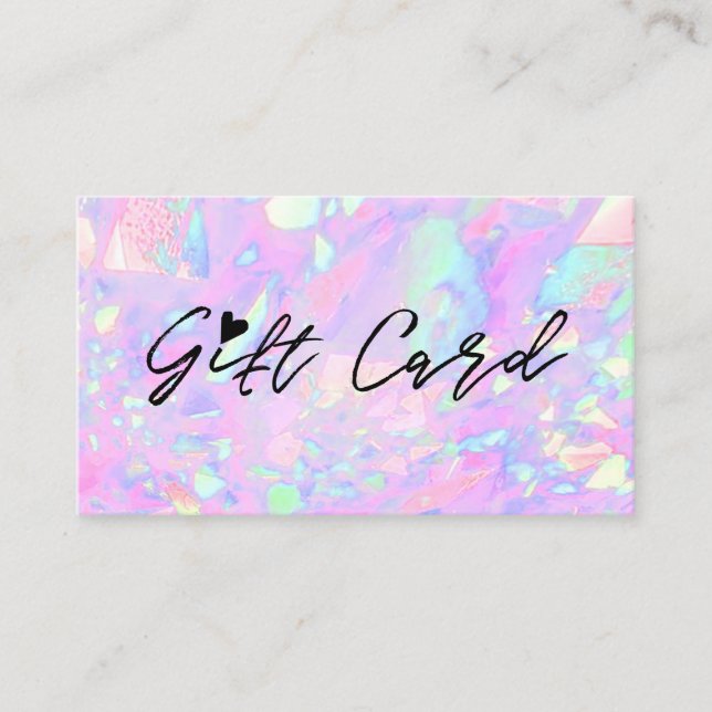  pink opal inspired gift card (Front)