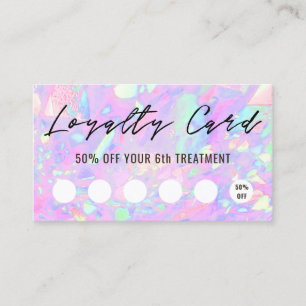 pink opal inspired texture loyalty card