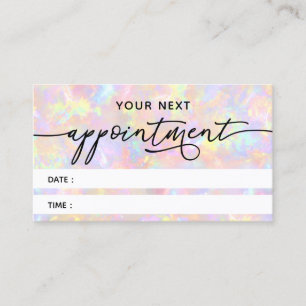 pink opal texture appointment card